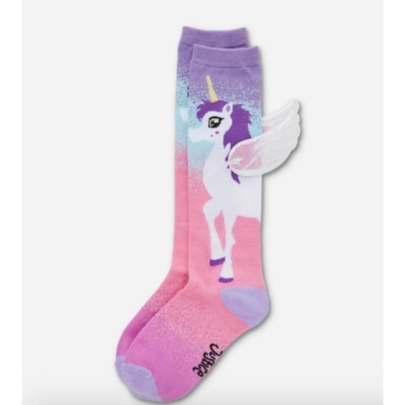 10 pairs of Unicorn Knee High Socks with Wings - Picture 2 of 2